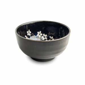 Bol à matcha bleu fleur