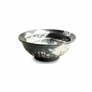Bol à ramen noir et blanc